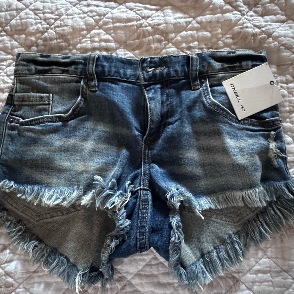 NWT O'Neill Blue Denim Women's Distressed Shorts